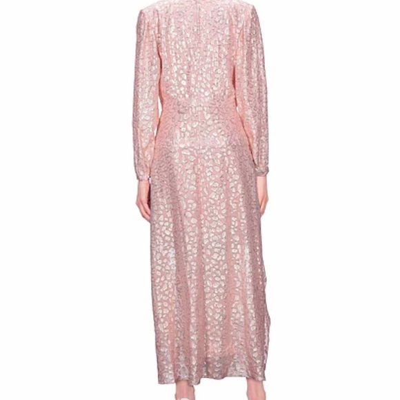 Stella McCartney Silk Metallic Print Dress Subtle Animal Print NWT 46 - Picture 3 of 4